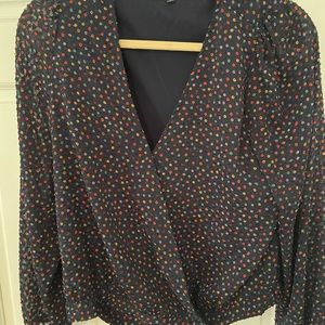 Madewell confetti patterned shirt, size medium